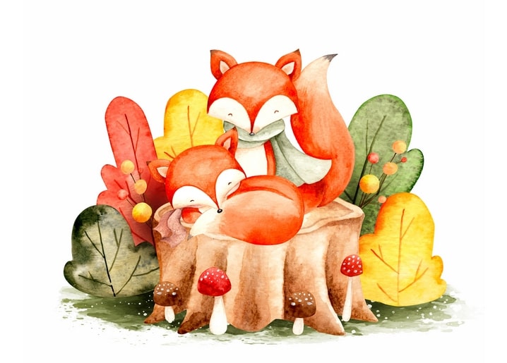 Листівка Cute fall animals / Видавничий дім "Золота Птаха"