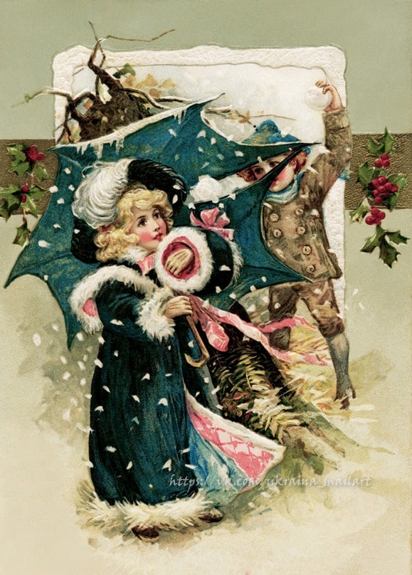 Листівка Різдвяні вінтаж / Видавничий дім "Золота Птаха"