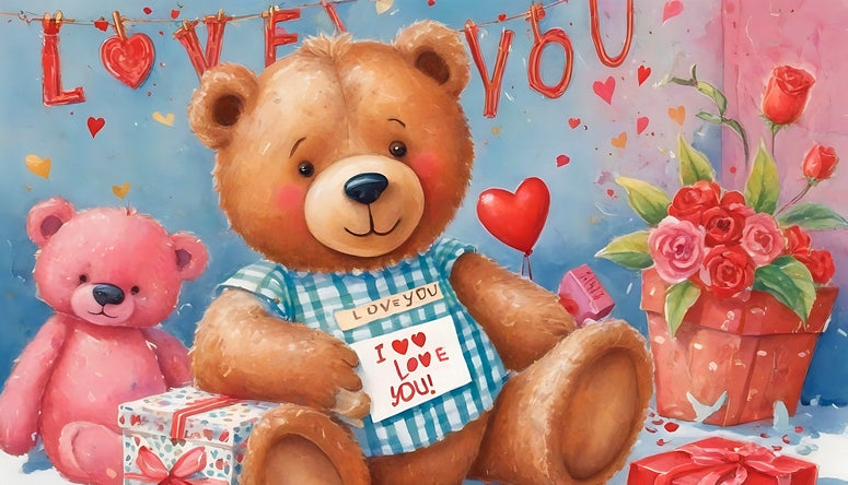 Postkarten mit Liebe und Bär