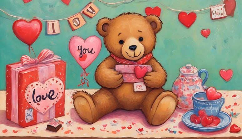 postcards with love and bear