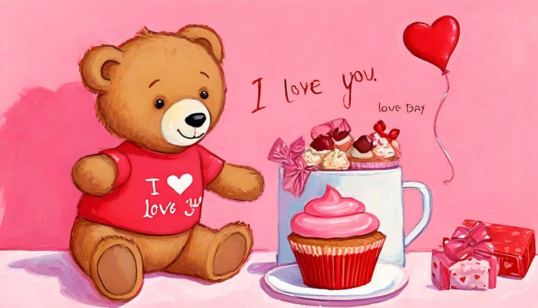 Postkarten mit Liebe und Bär
