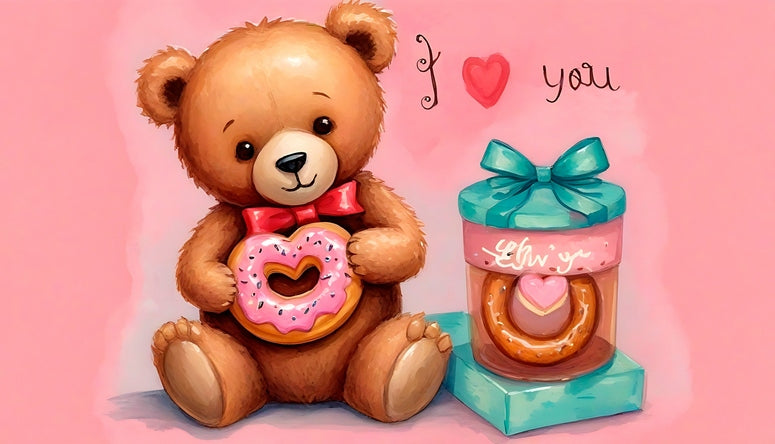 Postkarten mit Liebe und Bär