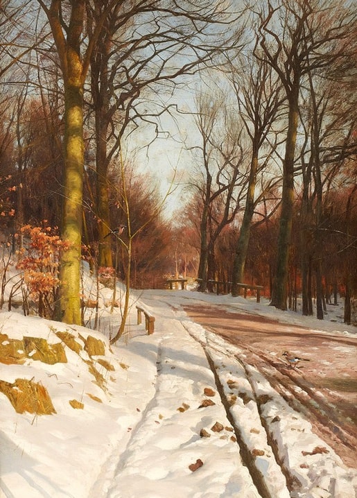 postcard based on a painting by artist Peder Mork Monsted