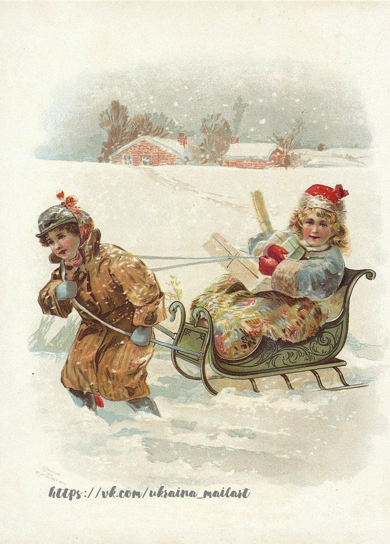 Листівка Різдіяні вінтаж / Видавничий дім "Золота Птаха"