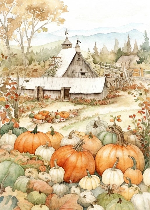 postcard autumn season