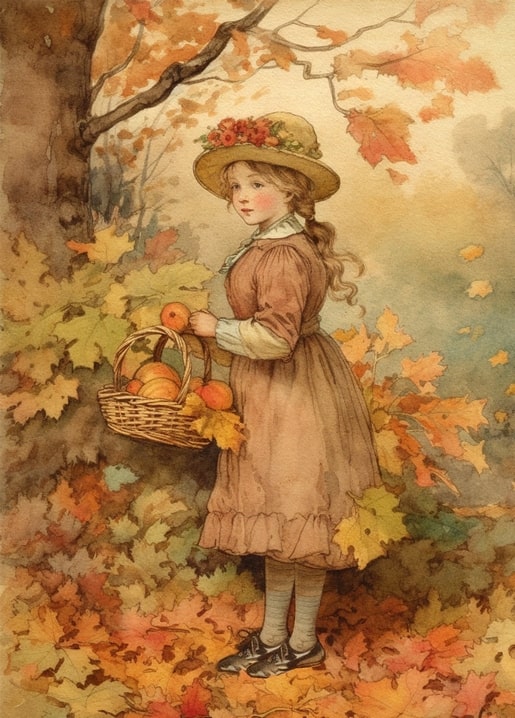 postcard autumn season
