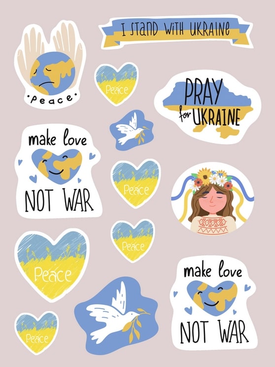 Наліпки Peace to Ukraine 12*15 / Видавничий дім "Золота Птаха"