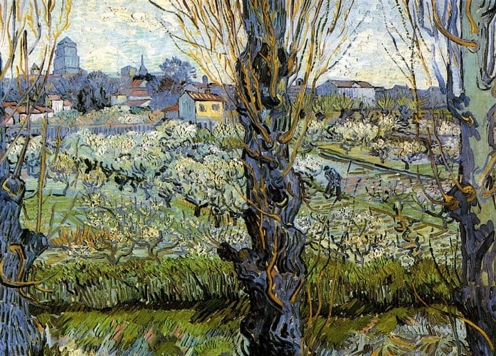 Картина Ван Гога «Вигляд на Арль серед квітучих садів», 1889 рік
