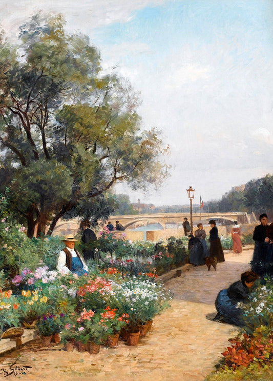 parisian boulevard and cafes, flower shops, happy childhood