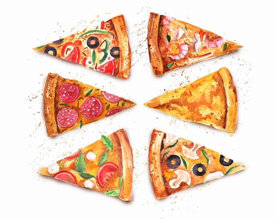 Фігурні листівки "Піца"