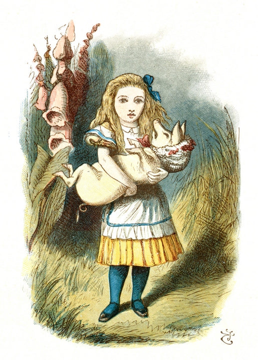 vintage illustrations of Alice in Wonderland