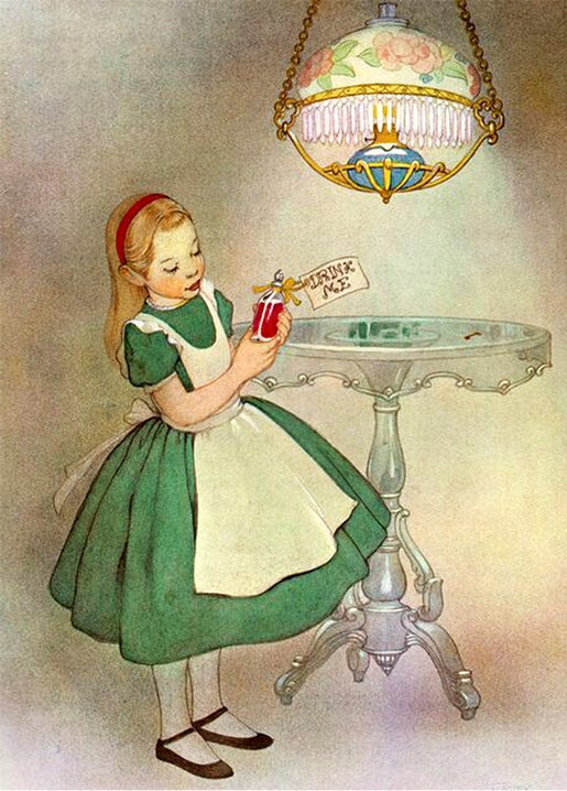 vintage illustrations of Alice in Wonderland