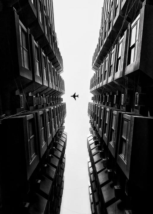 Black and white card