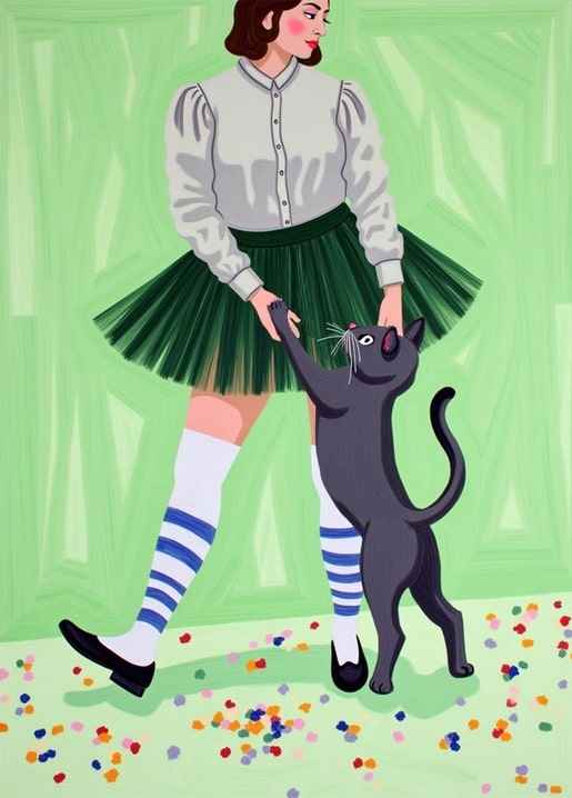 cat art illustration