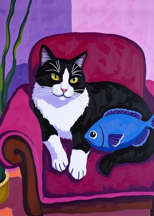 cat art illustration