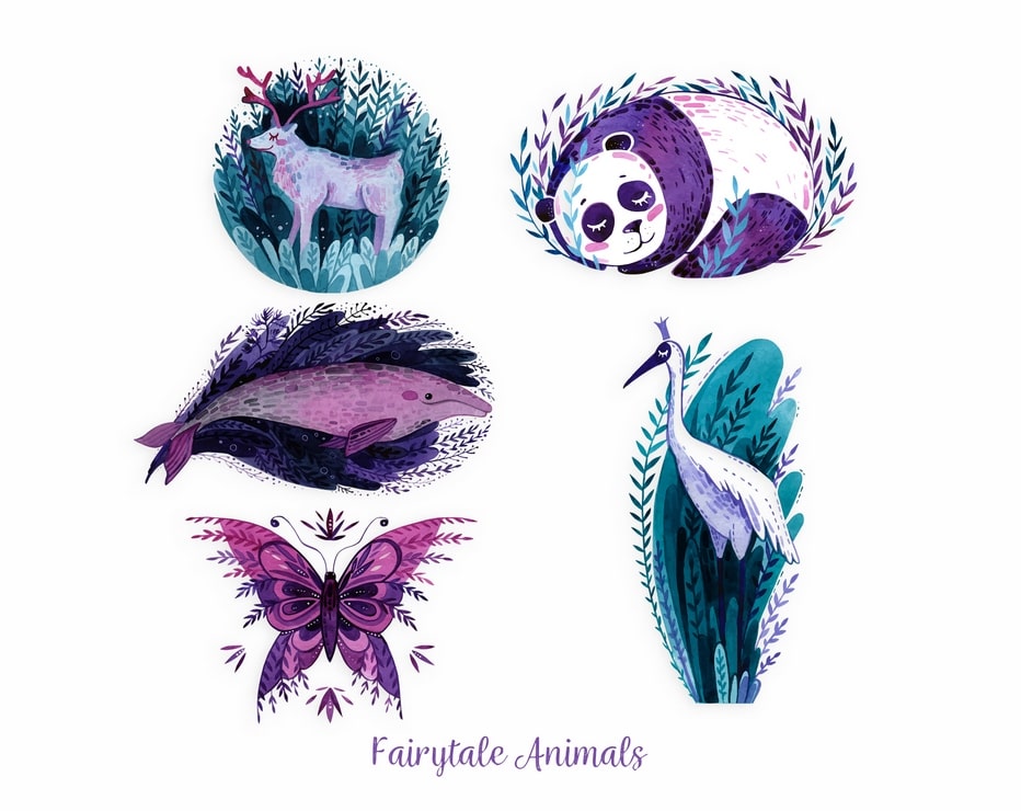 Фігурні листівки Fairytale Animals