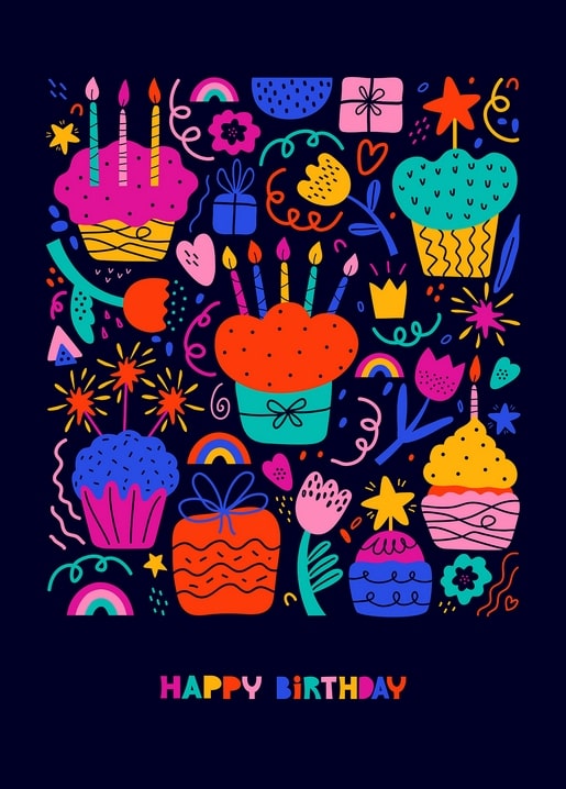 happy birthday postcard