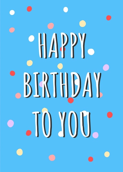 happy birthday postcard