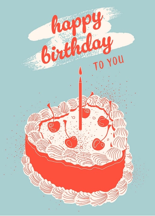 happy birthday postcard