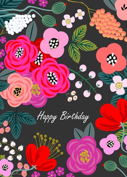 happy birthday postcard