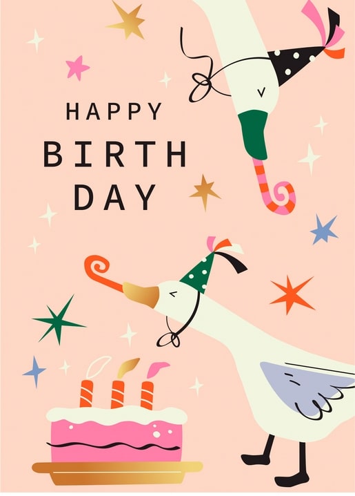 happy birthday postcard