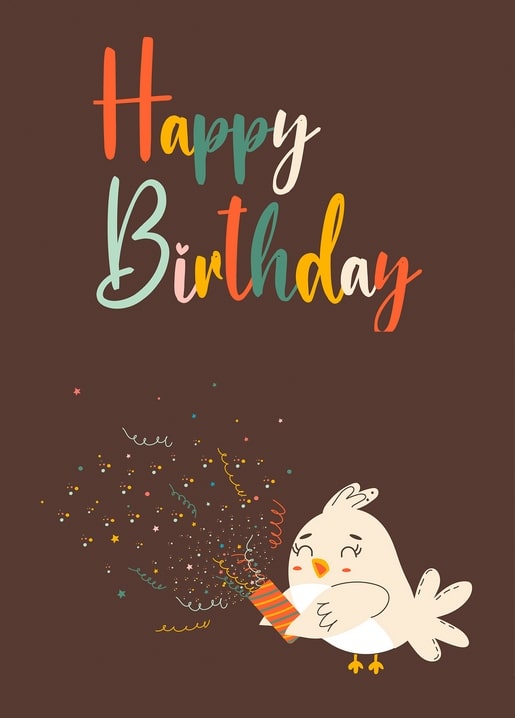 happy birthday postcard