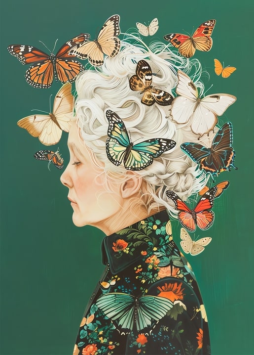 christmas illustration postcard