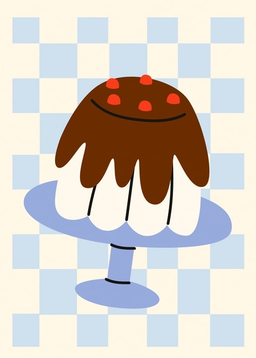 christmas illustration postcard