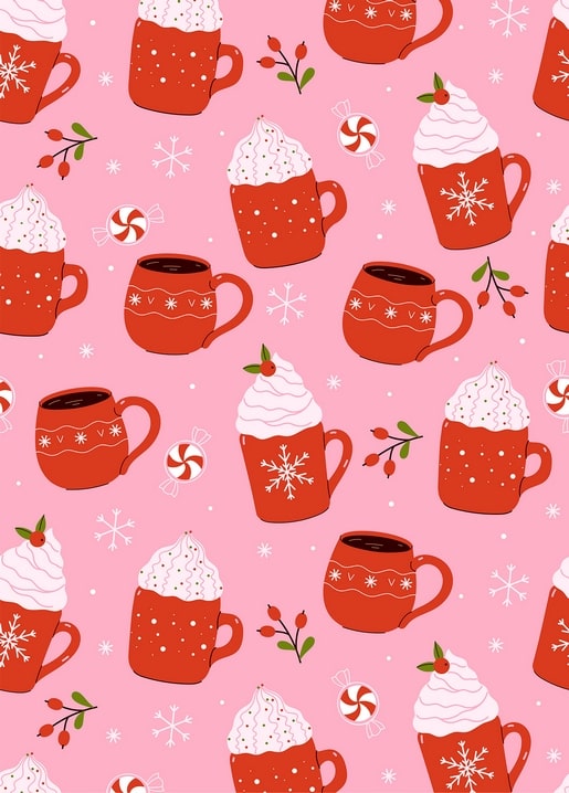 christmas illustration postcard