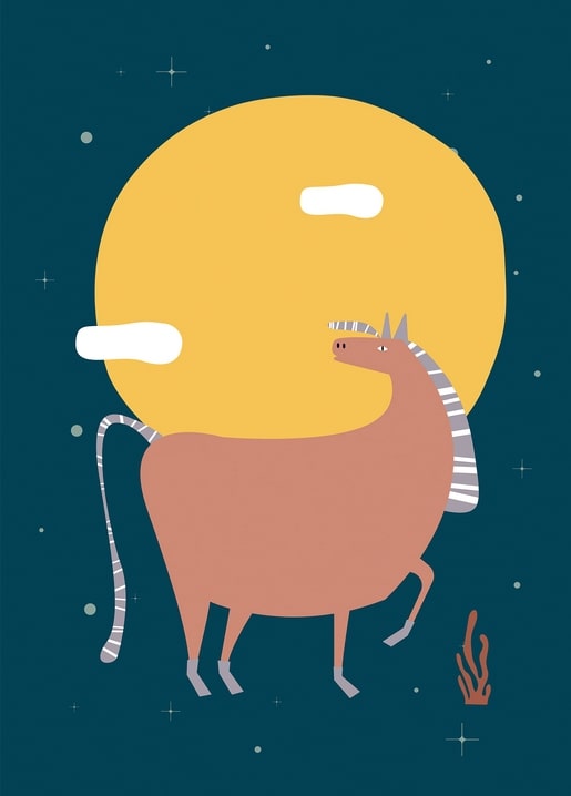 christmas illustration postcard