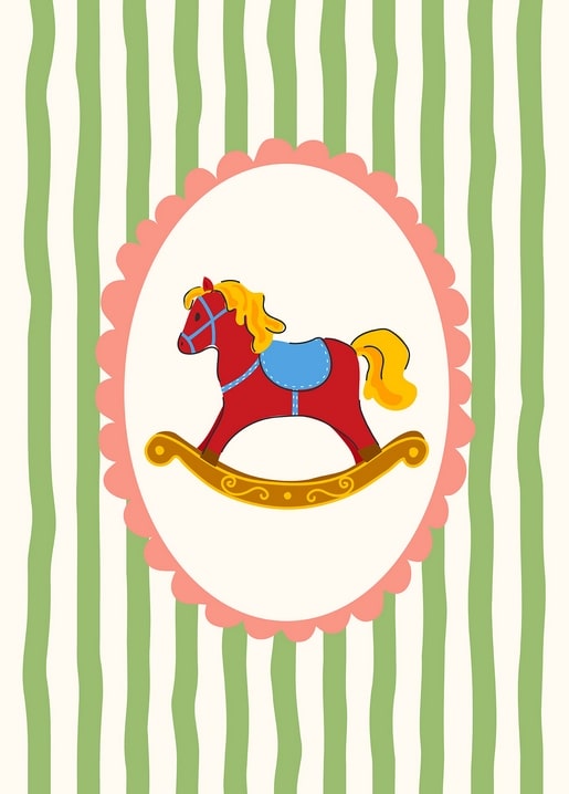 christmas illustration postcard