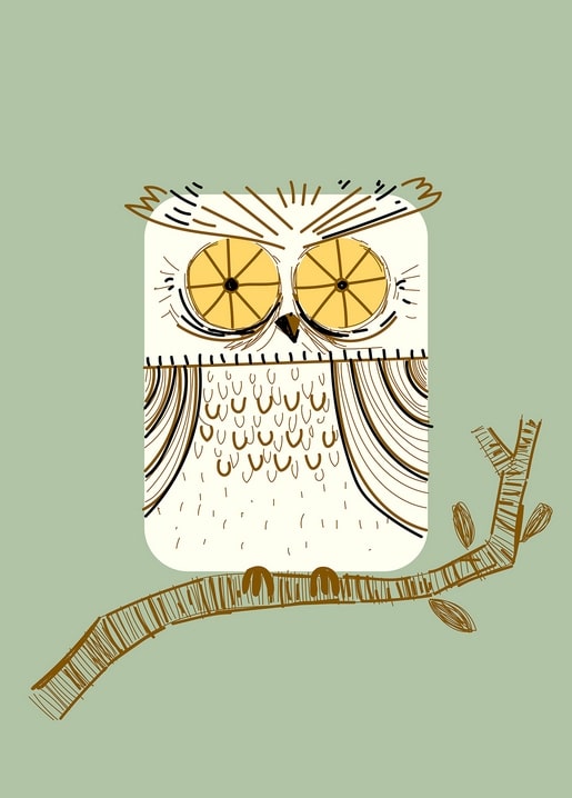 christmas illustration postcard