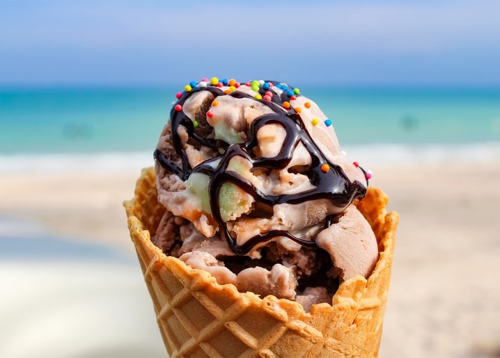 Eis-Postkarte