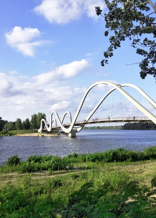 Photographic postcard — Wave Bridge Obolon, Kyiv. My Kyiv! series by Zolota Ptakha