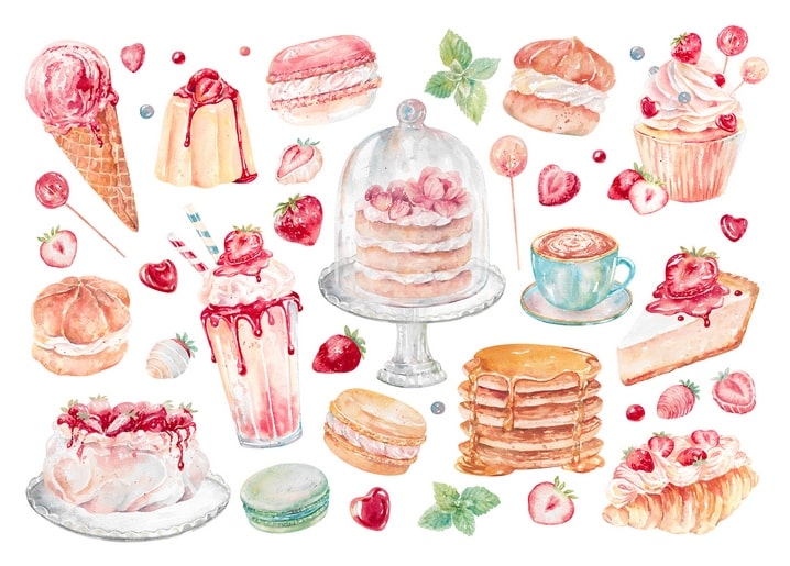 love illustration postcard