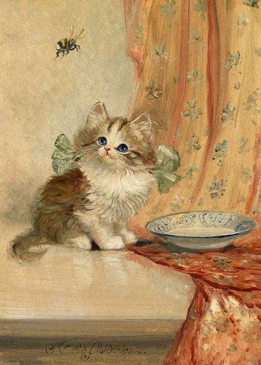 illustration with cute kittens