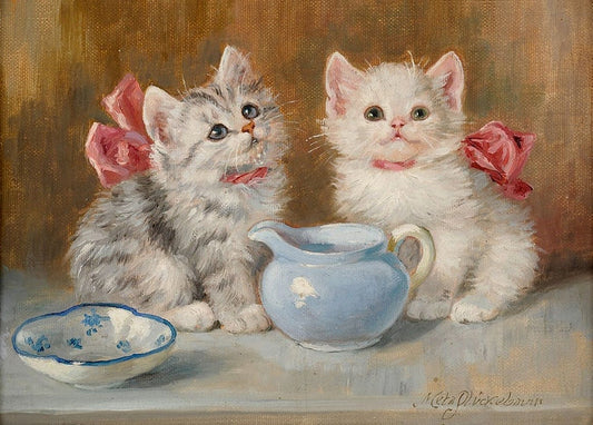 illustration with cute kittens