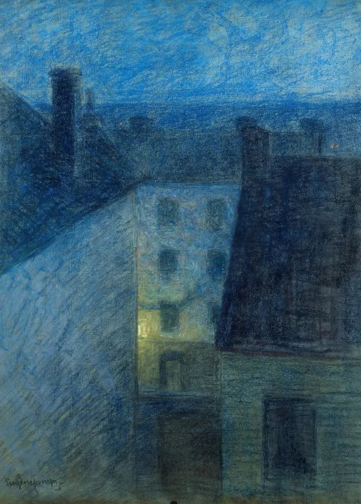 Dusk by Eugène Jansson - Postcard
