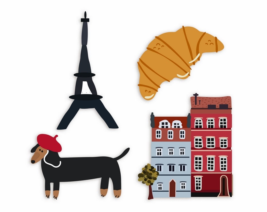 Фігурні листівки "Paris"