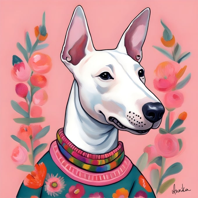 pets art postcard