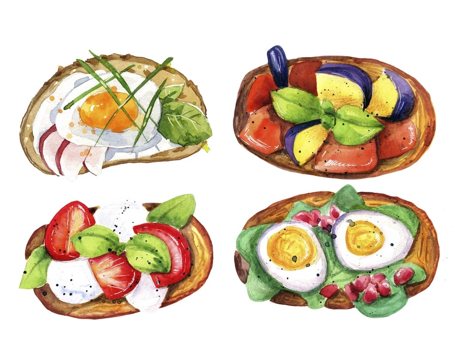 Фігурні листівки "Delicious sandwiches"