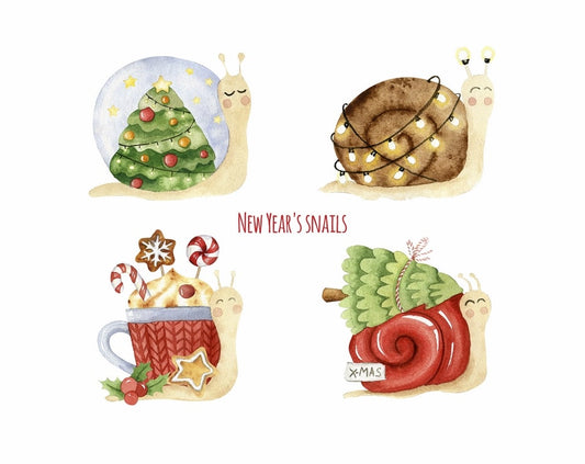Фігурні листівки New Year's snails