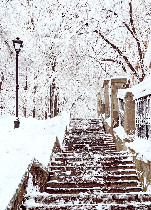 winter photo postcard