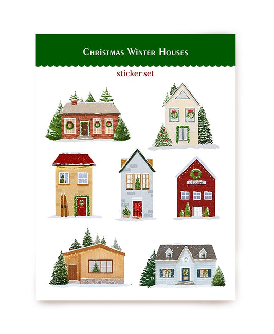 Наліпки Christmas winter houses A6 / Видавничий дім "Золота Птаха"