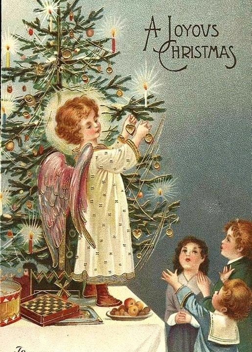 postcard christmas vintage