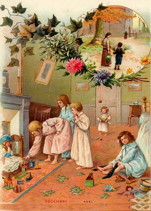 postcard christmas vintage