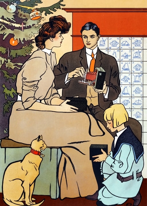 postcard christmas vintage