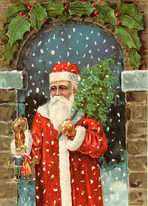 postcard christmas vintage