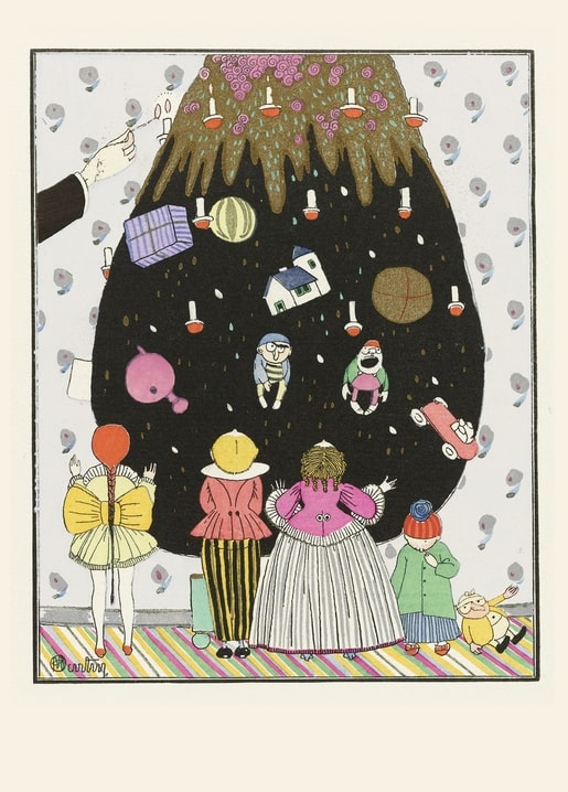 christmas retro vintage postcard