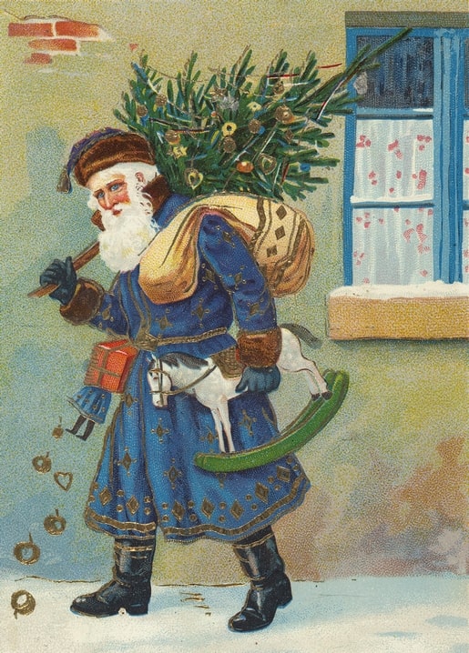 christmas retro vintage postcard